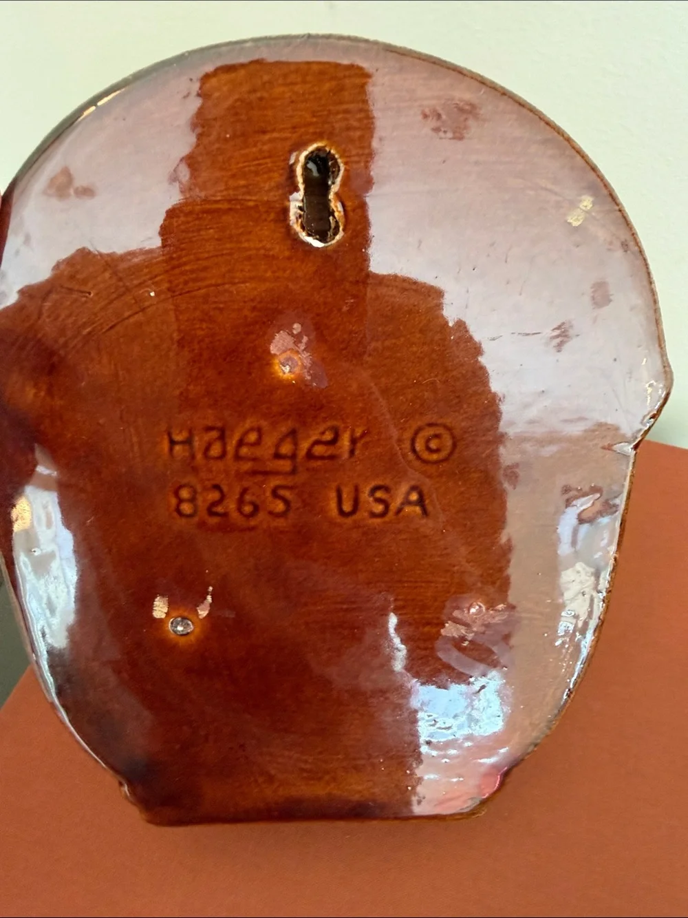 Vintage Haeger Ceramic Textured Basketweave Wall Pocket.